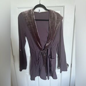 Daisy Shoppe velvet front lining purple jacket - size small- great condition